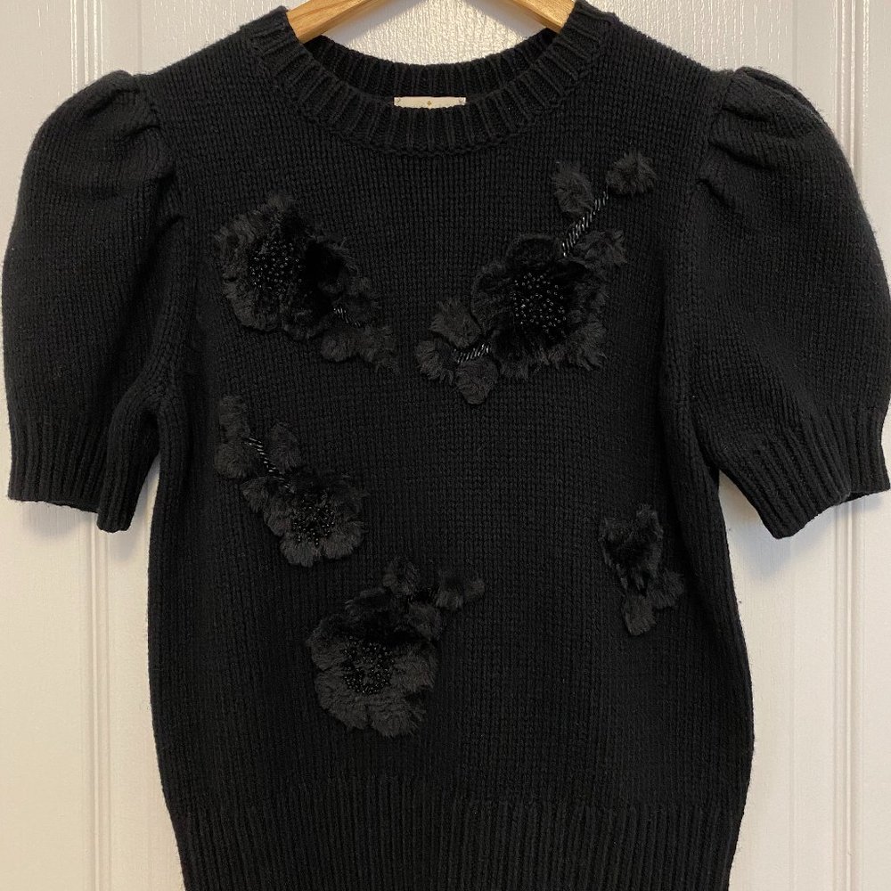 floral applique sweater